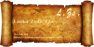 Laska Zsófia névjegykártya
