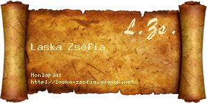 Laska Zsófia névjegykártya