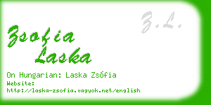 zsofia laska business card